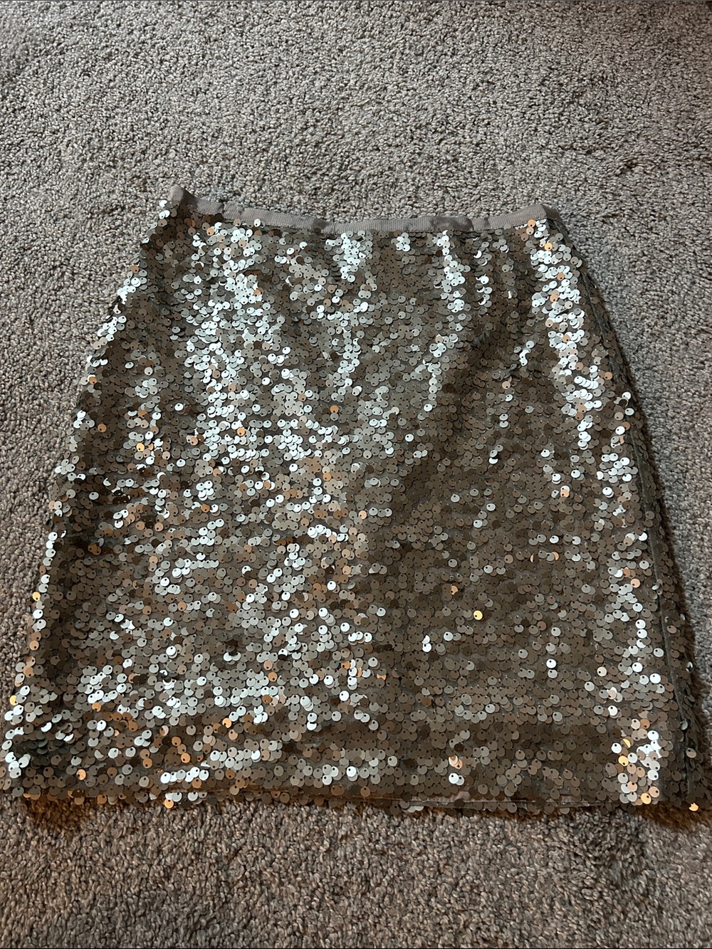 J. Crew Gold Sequin Midi Skirt